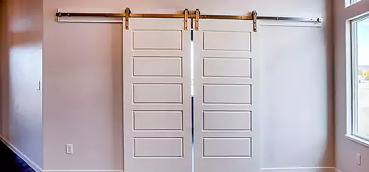 Glass Barn Door with Installation Hardware Kit Saint-Raymond